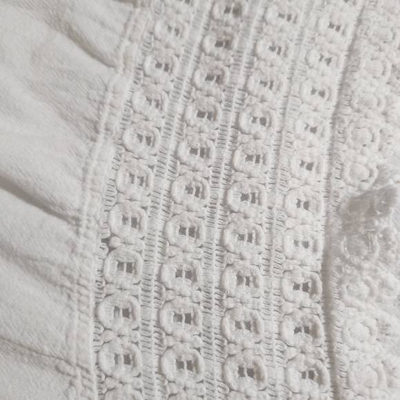 Lovely White Off-Shoulder High Low Dress;  Beach Ready 🌊🌊🌊🌼🌊🌊🌊 - Picture 6 of 13